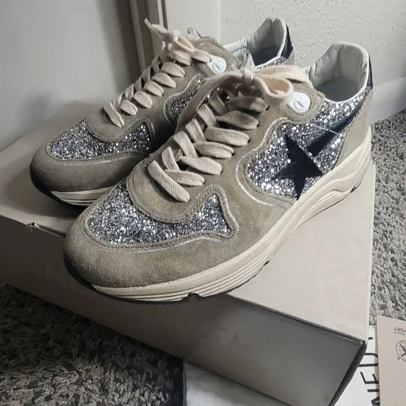 Golden Goose | Shoes | Golden Goose Running Sole In Silver